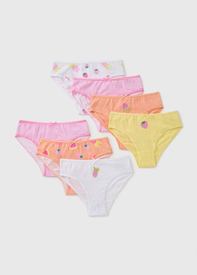 7 Pack Pink Girls Fruit Knickers (1 1/2-11yrs)