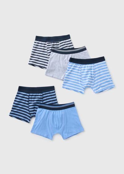 5 Pack Boy Blue Stripe Trunks (1-13yrs)