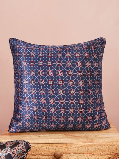 Multicolour Viscose Mashru Printed Cushion Cover