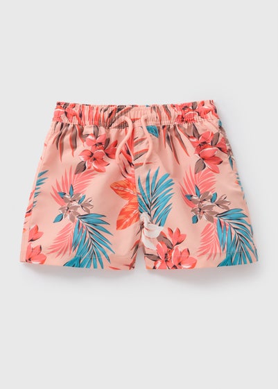 Boys Coral Tropical Floral Swim Shorts (1-7yrs)