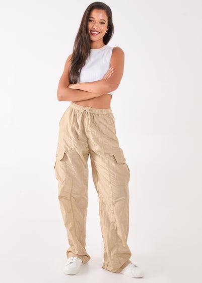 Pink Vanilla Stone Parachute Cargo Pants