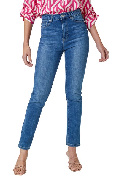 Roman Indigo Slim Leg Stretch Mom Jeans