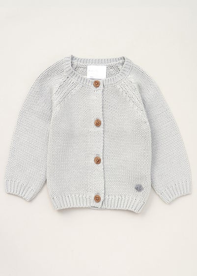 Rock a Bye Baby Grey Cotton Knit Cardigan