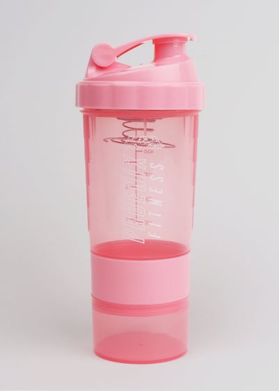 Phoenix Fitness Pink Compartment Shaker Bottle