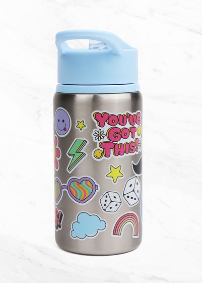 Myga Blue Emoji Childrens Metal Water Bottle