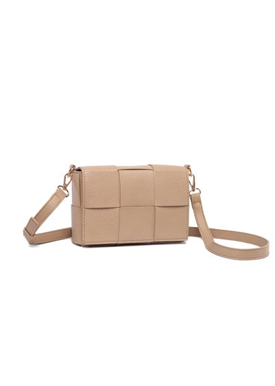 Raffaella Taupe Woven Cross Body Bag