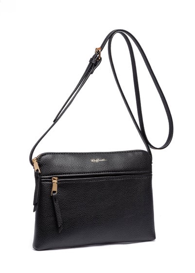 Raffaella Black Front Pocket Cross Body Bag