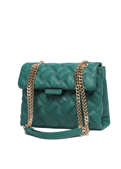 Raffaella Green Quilted Chain Shoulder Bag