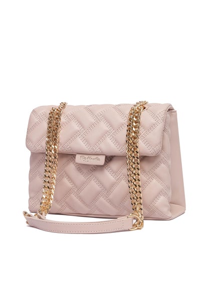 Raffaella Beige Quilted Chain Shoulder Bag