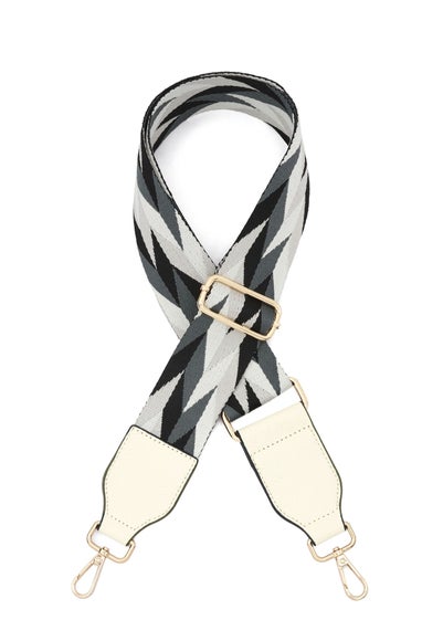 Raffaella Grey and Black Changeable Handbag Strap