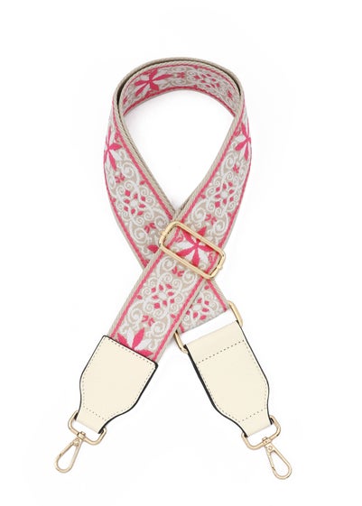 Raffaella Pink and Grey Changeable Handbag Strap