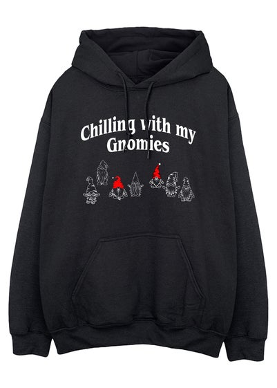 Christmas Chilling Gnomies Men Black Hoodie