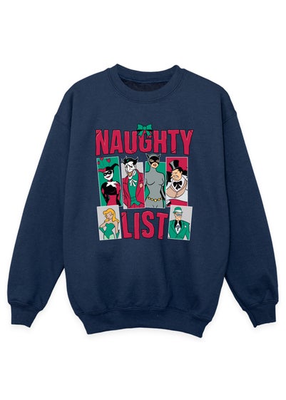 DC Comics Batman Naughty List Kids Navy Sweatshirt (3-13 Years)