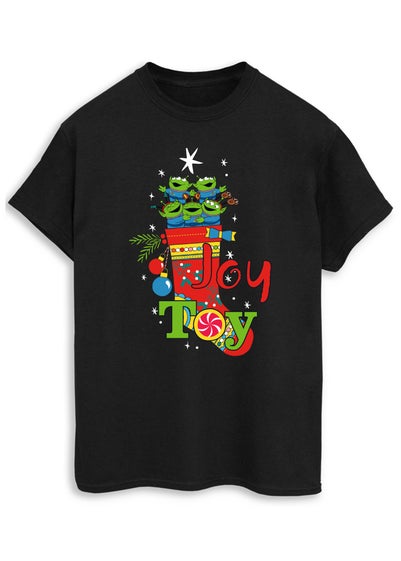 Disney Toy Story Aliens Joy Toy Women Black Boyfriend Fit T-Shirt