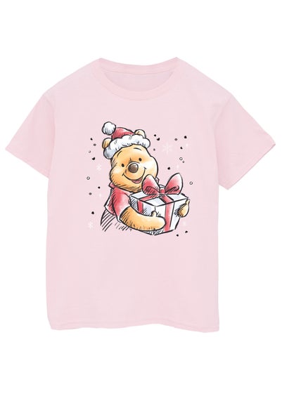 Disney Winnie The Pooh Presents Girls Pink T-Shirt (3-13 Years)