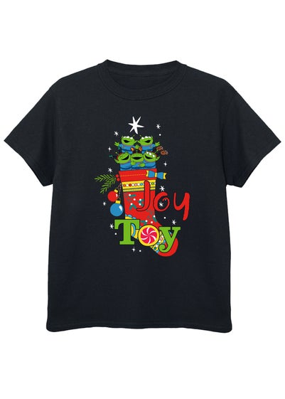 Disney Toy Story Aliens Joy Toy Kids Black T-Shirt (3-13 Years)