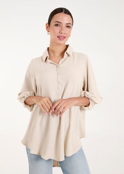 Blue Vanilla Stone Front Button Shirt