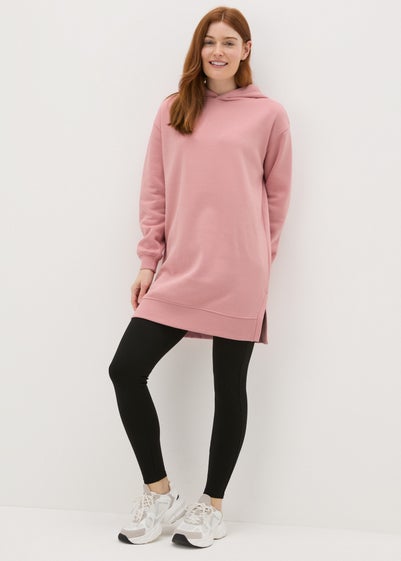 Pink Longline Hoodie