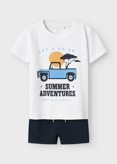 Name It Boys Sumer Adventures Top & Shorts Set (9mths-5yrs)