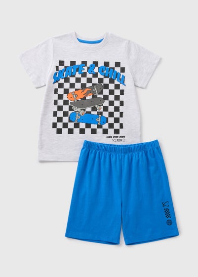 Boys Blue Skate Pyjama Set (7-13yrs)