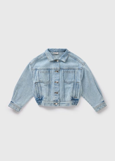 Girls Midwash Denim Bomber Jacket (7-15yrs)