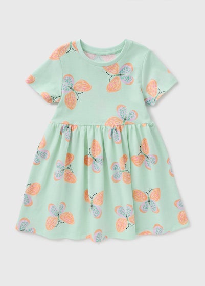 Girls Green Butterfly Dress (1-7yrs)