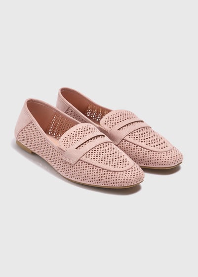 Nude Laser Cut Loafers