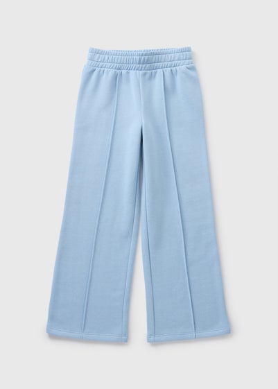 Girls Blue Wide Leg Jogging Bottoms (7-15yrs)