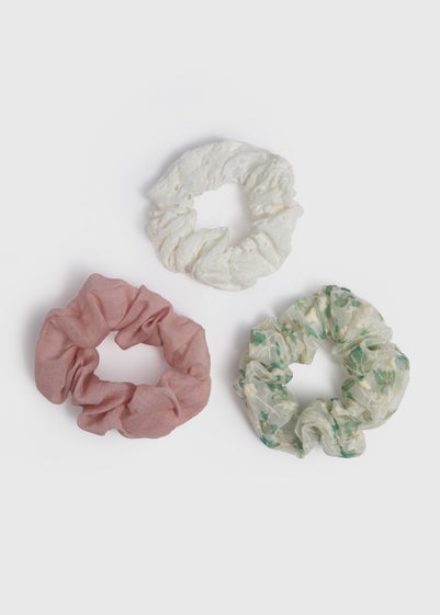 3 Pack Multicolour Pretty Scrunchies