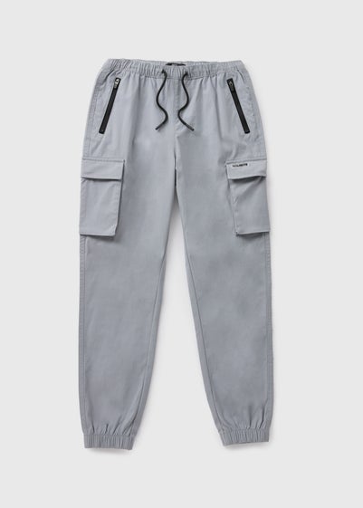 Boys Grey Cargo Jogging Bottoms (7-15yrs)