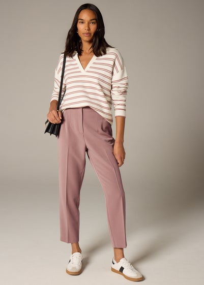 Et Vous Pink Tapered Trousers