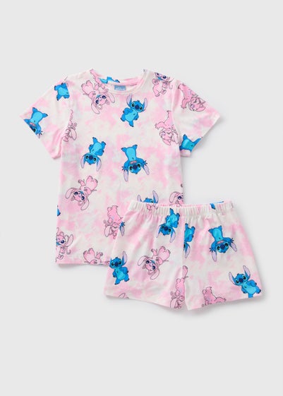 Disney Girls Pink Stitch Pyjama Set (3-13yrs)