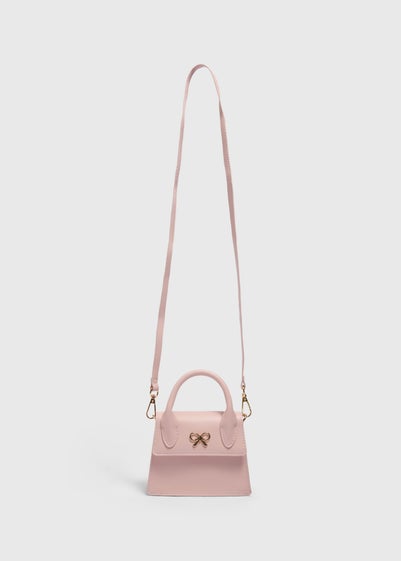 Girls Pink Top Handle Crossbody Bag