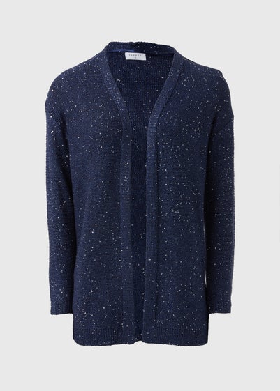 Navy Sequin Sparkle Cardigan