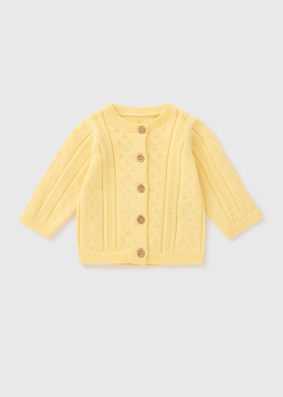 Baby Yellow Stitch Cardigan (Newborn-23mths)