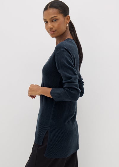 Navy Super Soft V-Neck Jumper