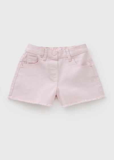 Girl's Light Pink Denim Shorts (1-7yrs)