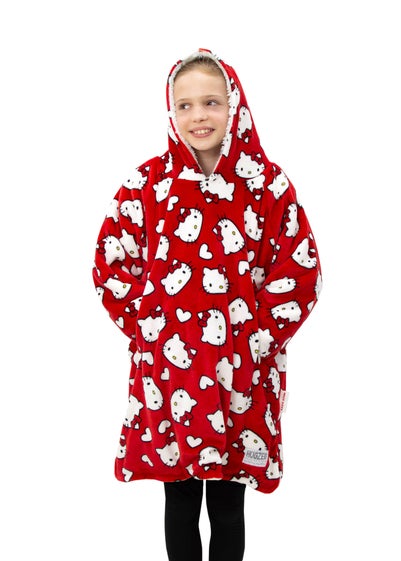 Hello Kitty Love Hearts Wearable Hooded Fleece