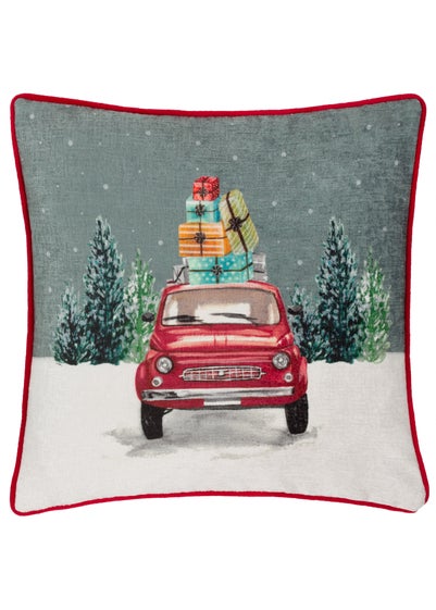 Evans Lichfield Car Scene Filled Cushion (45cm x 45cm)