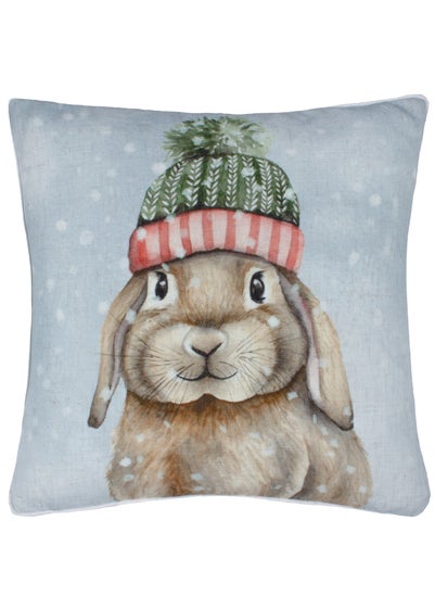 Evans Lichfield Christmas Rabbit Filled Cushion (45cm x 45cm)