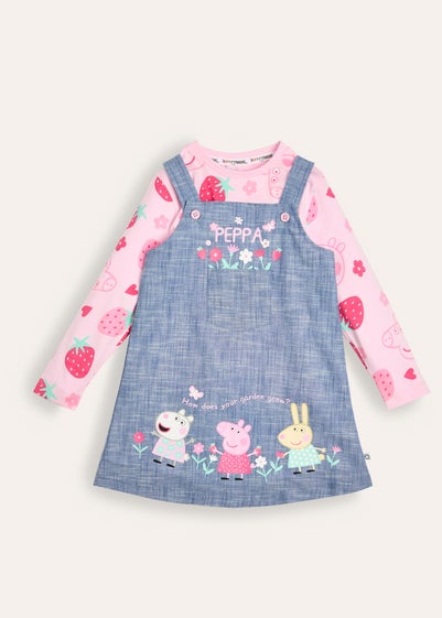 Peppa Pig Girls Pinafore Dress Set