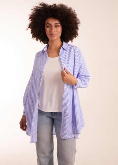 Blue Vanilla Blue Oversized Stripe Shirt