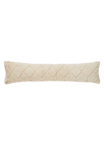 Catherine Lansfield Cosy Diamond Faux Fur Door Draught Excluder (90x20cm)