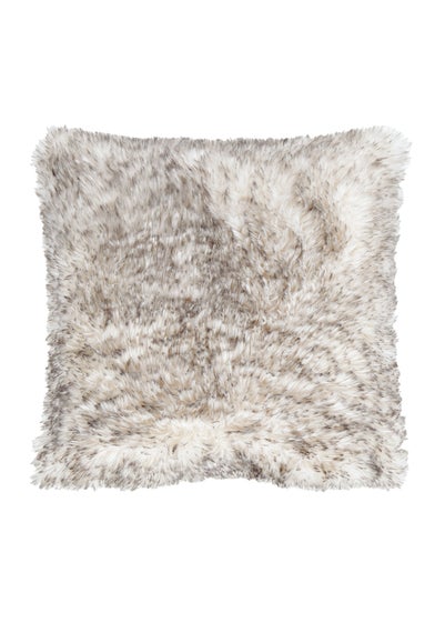 Catherine Lansfield Arctic Fox Cosy Faux Fur Cushion Grey (45x45cm)