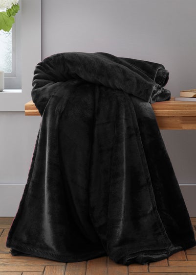 Catherine Lansfield Extra Large Raschel Velvet Touch Blanket Throw (200x240cm)