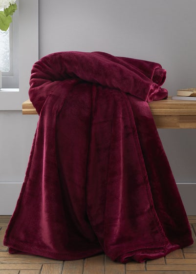 Catherine Lansfield Extra Large Raschel Velvet Touch Blanket Throw (200x240cm)