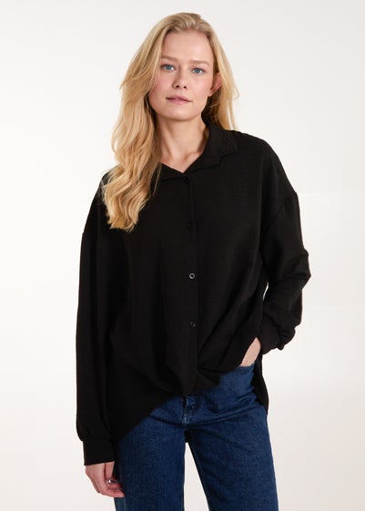 Blue Vanilla Black Twist Front Shirt