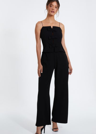 Quiz Black Bow Detail Jumpsuit