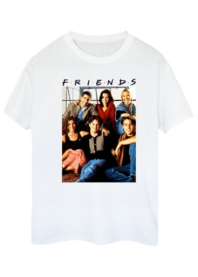 Friends Group Photo White Boyfriend Fit T-Shirt