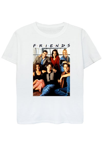 Friends Group Photo Kids White T-Shirt (3-13 Years)